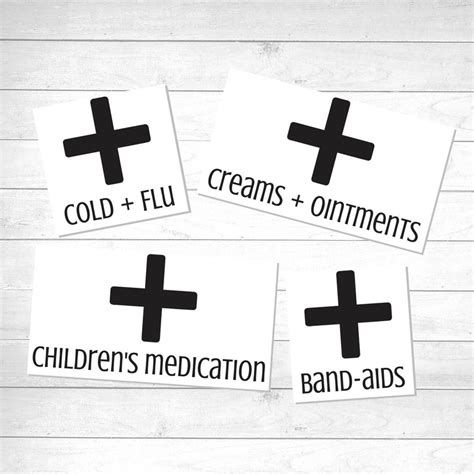 First Aid Kit Labels Svg Medicine Labels Vinyl Medicine Decals First