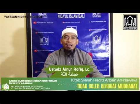 Kajian Kitab Syarhus Sunnah Ustadz Ainur Rofiq Lc YouTube