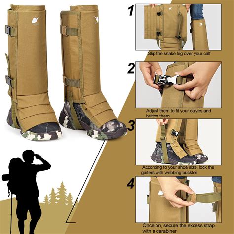 Snake Gaiters Leg Guards For Snake Bite Protection Waterproof Snake