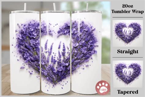 Lavender Valentine S Tumbler Wrap Png Graphic By Luna Art Design