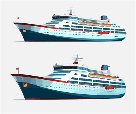 Cruise Ship Illustration vector Cruise Ship Illustration on white ...