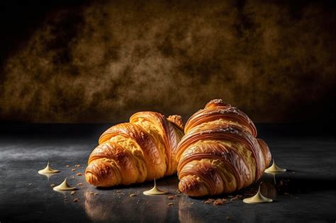 Premium Photo | Delicious croissants in modern bakery