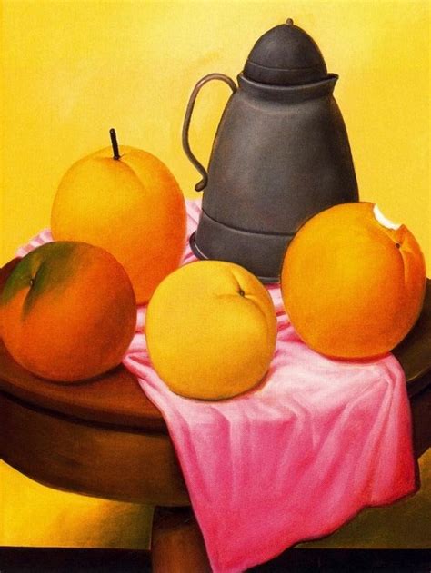 Naturaleza Muerta Con Frutas Fernando Botero Pintor Colombiano