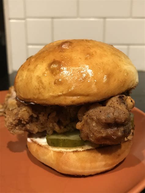 Buttermilk Fried Chicken Sandwich On Homemade Brioche With Homemade