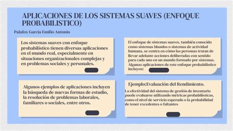 APLICACIONES DE LOS SISTEMAS SUAVES ENFOQUE PROBABILISTICO