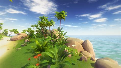 3d Model Tropical Environment Pack Vr Ar Low Poly Cgtrader