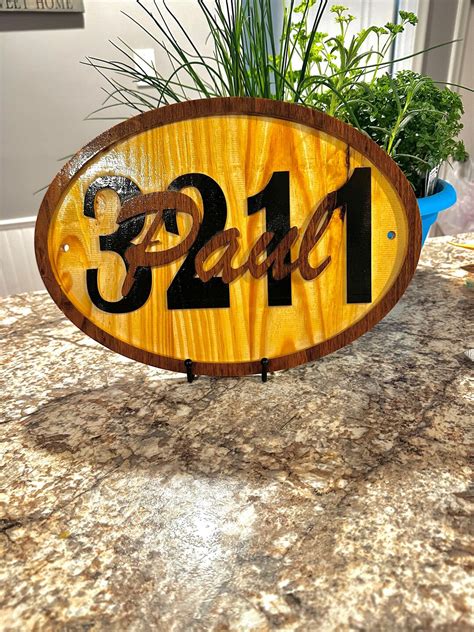 Custom Wooden House Number Sign Personalized Housewarming - Etsy