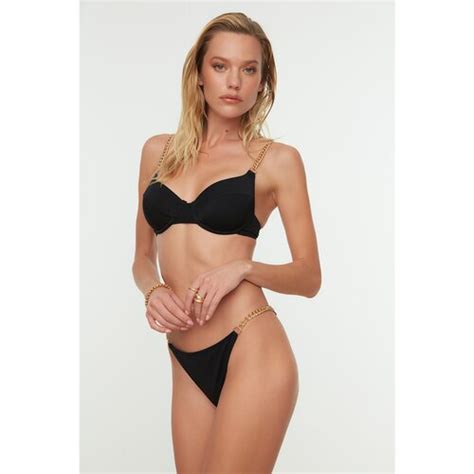 Trendyol Black Chain Detailed Bikini Bottom EPonuda