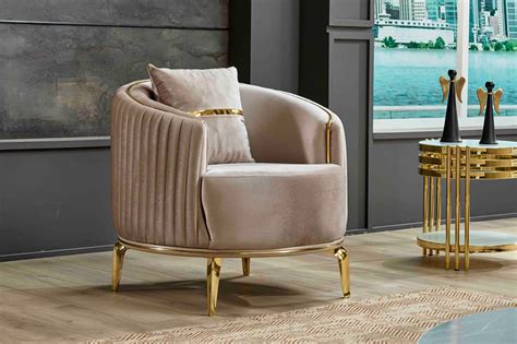 Furnia Armoni Armchair In Beige Fabric