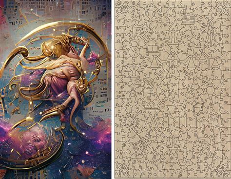 Libra Zodiac Wooden Jigsaw Puzzle Palmetto Puzzleworks