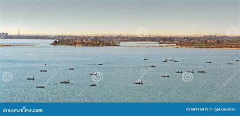 Fishing Boats in Suez Canal, Egypt Stock Image - Image of ship ...