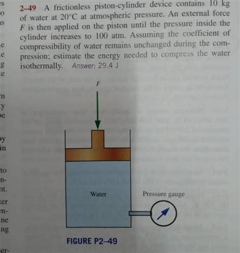 Solved 2 49 A Frictionless Piston Cylinder Device Contains Chegg