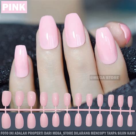 Jual KUKU PALSU 24PCS BALLERINA GLOSSY VARIAN PINK SERIES LEM GEL ISI