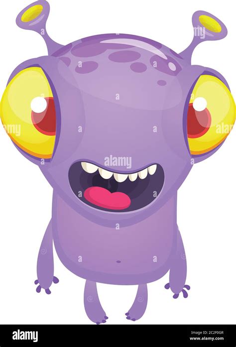 Personaje De Dibujos Animados Alien Genas Ilustraci N Vectorial