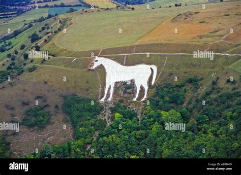 Aerial View of Westbury White Horse Wiltshire England Stock Photo - Alamy