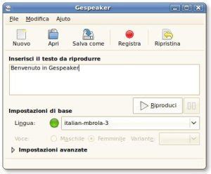 gespeaker   le nuove voci mbrola ubuntu trucchi