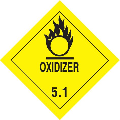 Oxidizer 51 4 In Label Wd Dot Container Label 16v02116v021 Grainger