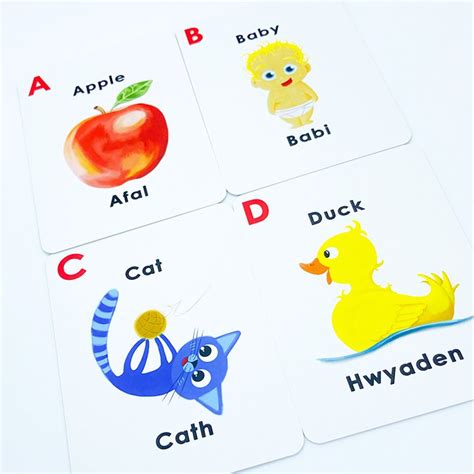 Lingo Llama ABC Flash Cards - EnglishWelsh - Early Years Direct