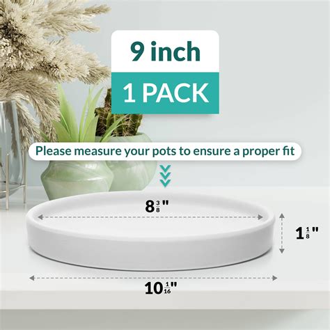 Snapklik Willowy Matte White Ceramic Pot Saucer Drainage Tray For