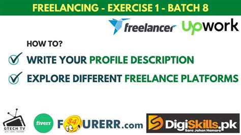 Digiskills Freelancing Exercise 1 Batch 8 GTECH TV