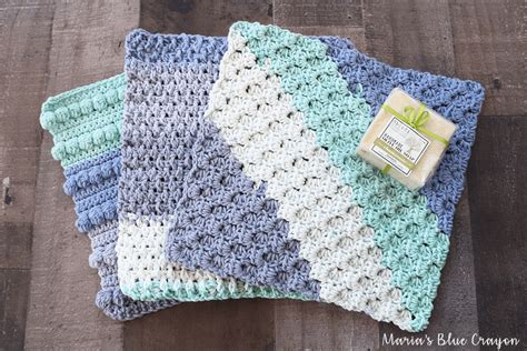 Free Crochet Washcloth Patterns - Maria's Blue Crayon