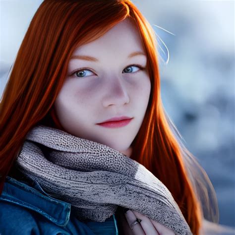 Teen Redhead Girl Freckles Sunlight Sunshine Sn