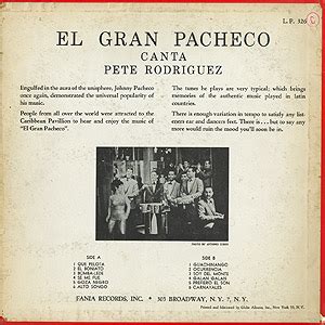 El Gran Pacheco Johnny Pacheco Pacheco At The N Y World S Fair LP