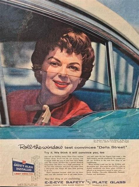 LibbeyOwensFord E Z Eye Safety Glass With Barbara Hale 1958 USLUCK