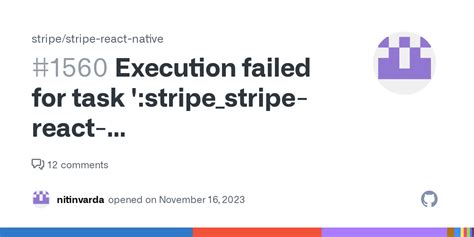 Execution Failed For Task Stripe Stripe React Native