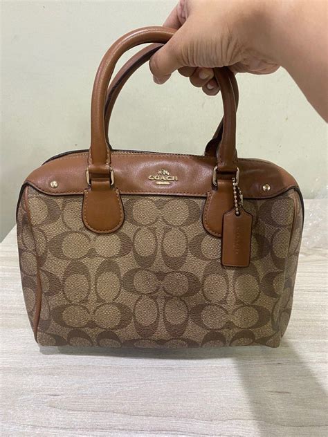 Coach Signature Mini Bennett Satchel Khaki Saddle Authentic Barang