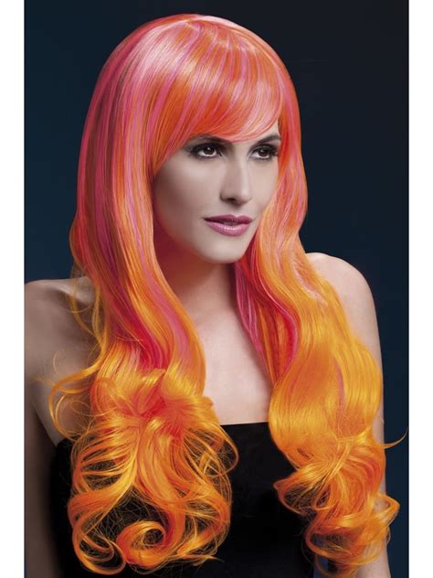 Pink And Orange Fever Emily Wig Au Smiffys Australia