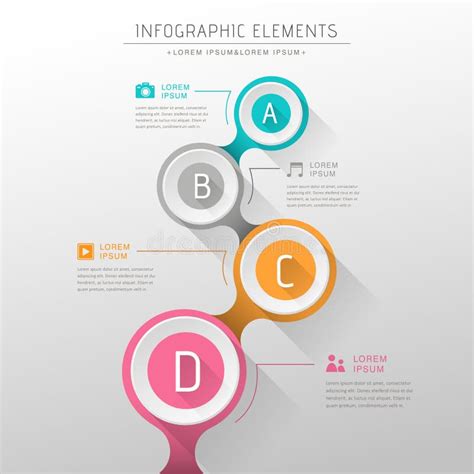 抽象流程图infographics 向量例证 插画 包括有 背包 抽象 概念 图标 编号 选项 38688902