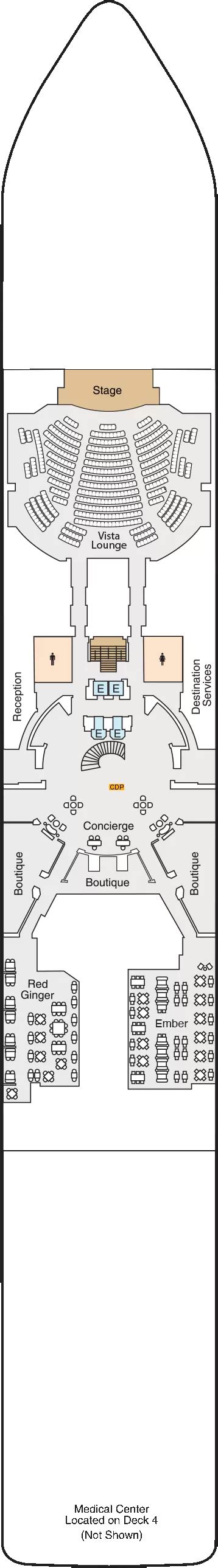 Oceania Allura Deck 5 deck 5 plan | Cruisedeckplans.com