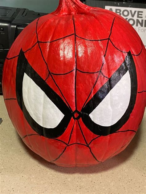 Spider Man Pumpkin Spiderman Pumpkin Halloween Pumpkins Painted