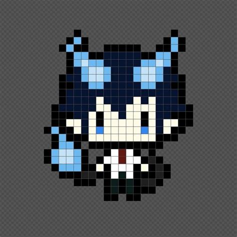 Rin Okumura Ao No Exorcist Anime Pixel Art Patterns Dibujos En