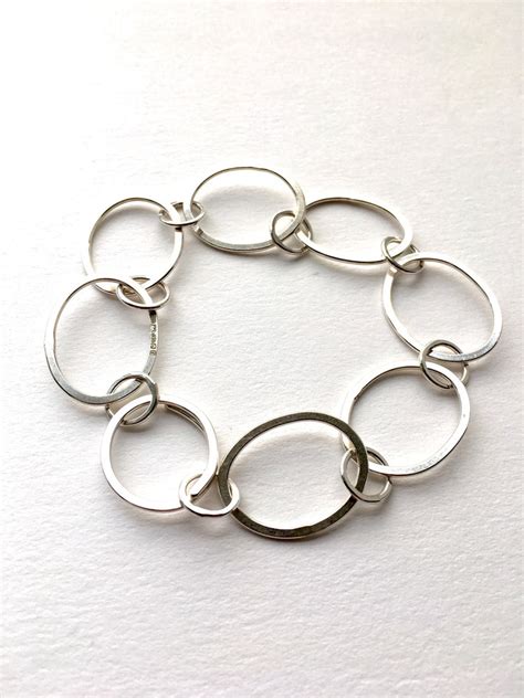 Silver Chain Bracelet With Easy Clasp Modular Chain Extension Graduation Gift Birthday Gift ...