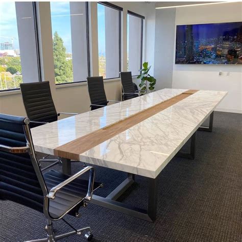 Marble Conference Table By Angel City Woodshop