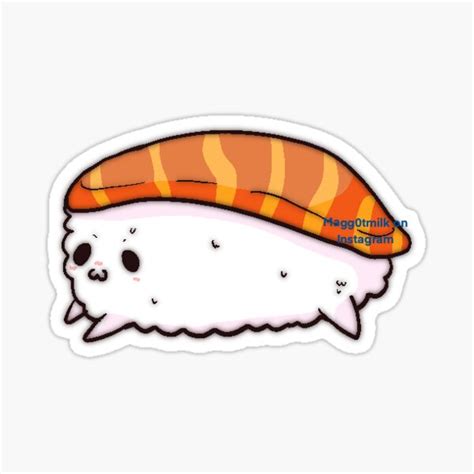 Salmon Nigiri Sticker By C0rpsetea Redbubble