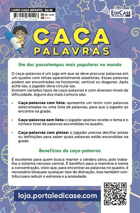 Livro Caça palavras Ed 46 Fácil Infantil Diversão