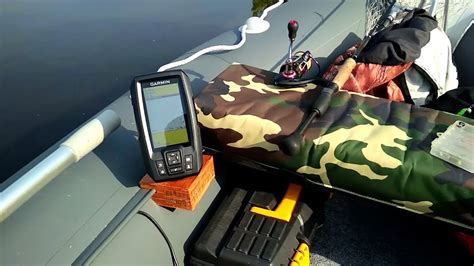 Расположение эхолота Гармин Страйкер 4 в лодке - YouTube