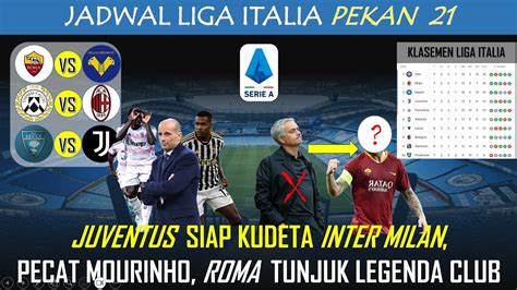 Jadwal Liga Italia Pekan 21 Hajar Sassuolo Modal Juve Kudeta Inter