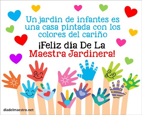 Feliz Día De La Maestra Jardinera Día Del Maestro