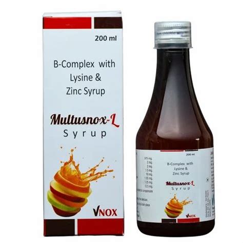 Vitamin B Complex C Zinc And L Lysine Syrup 200 Ml At Rs 135 Bottle In