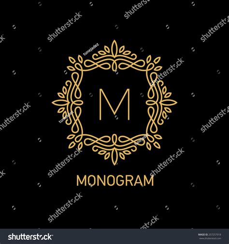 Monogram Logo Design Vector Illustration Stock Vector (Royalty Free ...