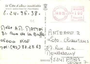 MARCOPHILIE EMA FRANCE Sur CPSM 06 Nice Marcophilie Lettres Et