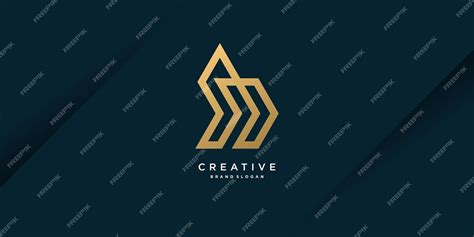 Premium Vector | Golden creative logo with initial b unique letter b ...