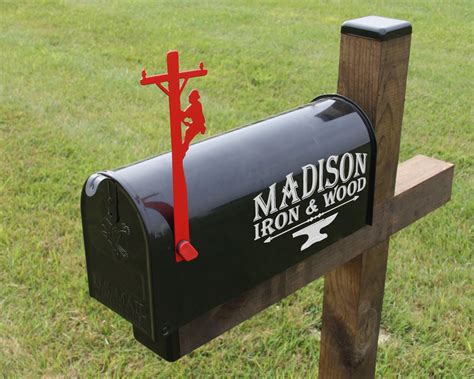 Lineman Mailbox Flag Decorative Mailbox Flag Metal Lineman Etsy