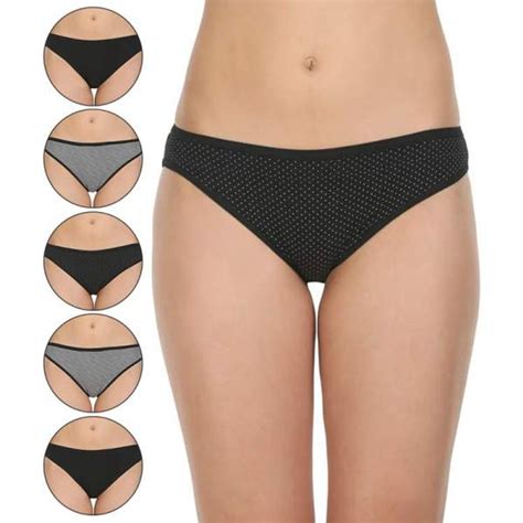 Bodycare High Cut Bikini Style Cotton Printed Briefs In Assorted Colors