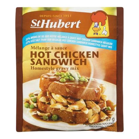 St Hubert Hot Chicken Sandwich Homestyle Gravy Mix Less Salt Walmart Canada