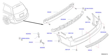 Nissan Pathfinder Bumper Cover Rear 85022 5Z000 Genuine Nissan Part